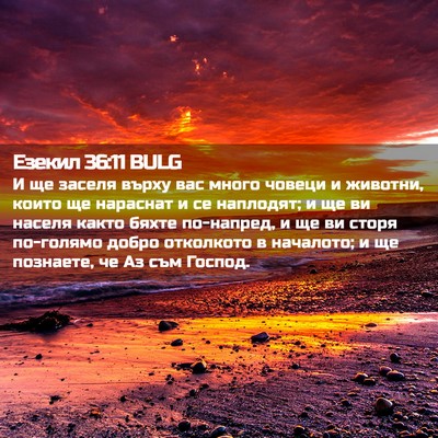 Picture 02 - Езекил 36:11 BULG - И ще заселя върху вас много - Bible Verse Picture