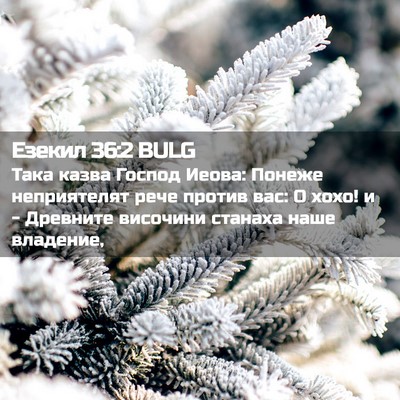Picture 02 - Езекил 36:2 BULG - Така казва Господ Иеова: - Bible Verse Picture