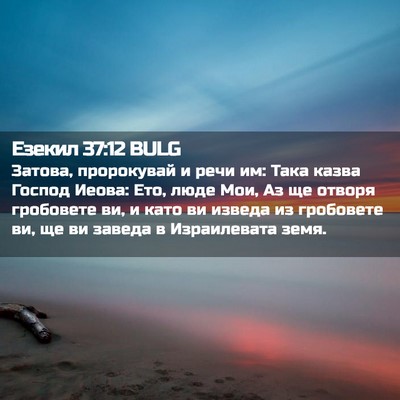 Picture 02 - Езекил 37:12 BULG - Затова, пророкувай и речи - Bible Verse Picture