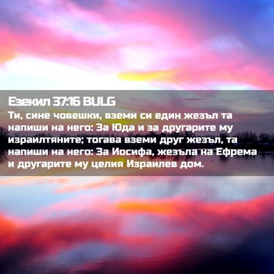 Picture 02 - Езекил 37:16 BULG - Ти, сине човешки, вземи си - Bible Verse Picture