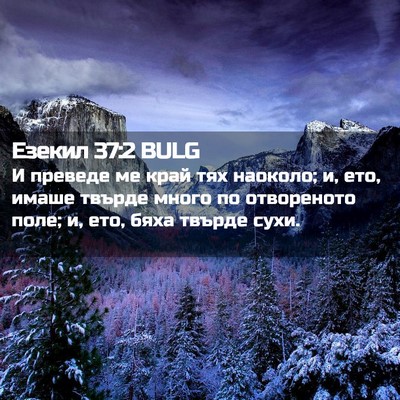 Picture 02 - Езекил 37:2 BULG - И преведе ме край тях - Bible Verse Picture