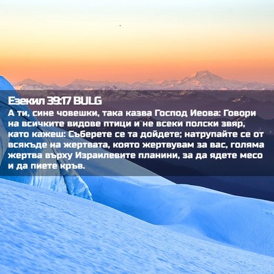Picture 02 - Езекил 39:17 BULG - А ти, сине човешки, така - Bible Verse Picture