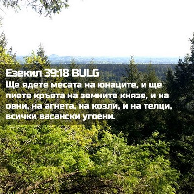 Picture 02 - Езекил 39:18 BULG - Ще ядете месата на юнаците, - Bible Verse Picture