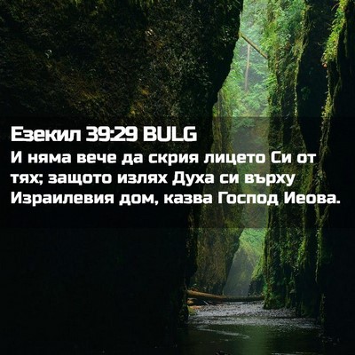 Picture 02 - Езекил 39:29 BULG - И няма вече да скрия лицето - Bible Verse Picture