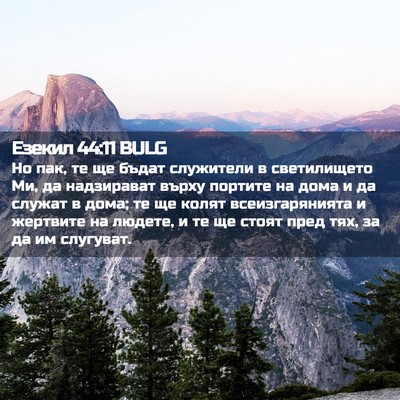 Picture 02 - Езекил 44:11 BULG - Но пак, те ще бъдат - Bible Verse Picture