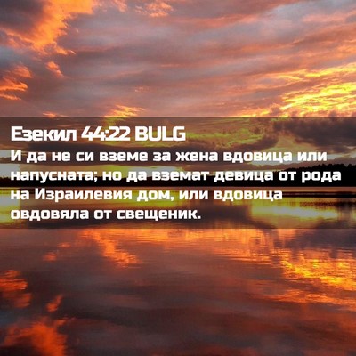 Picture 02 - Езекил 44:22 BULG - И да не си вземе за жена - Bible Verse Picture