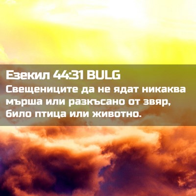 Picture 02 - Езекил 44:31 BULG - Свещениците да не ядат - Bible Verse Picture