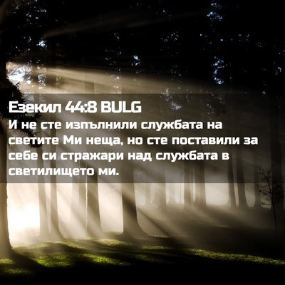 Picture 02 - Езекил 44:8 BULG - И не сте изпълнили - Bible Verse Picture
