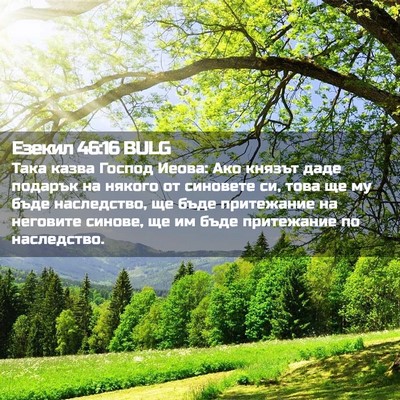 Picture 02 - Езекил 46:16 BULG - Така казва Господ Иеова: - Bible Verse Picture
