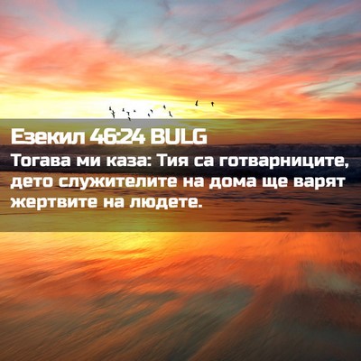Picture 02 - Езекил 46:24 BULG - Тогава ми каза: Тия са - Bible Verse Picture