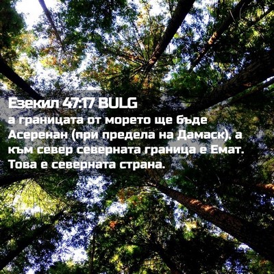 Picture 02 - Езекил 47:17 BULG - а границата от морето ще - Bible Verse Picture