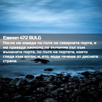 Picture 02 - Езекил 47:2 BULG - После ме изведе по пътя на - Bible Verse Picture