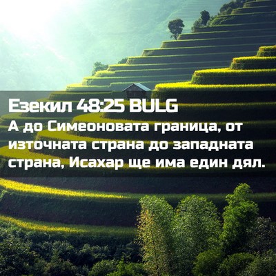 Picture 02 - Езекил 48:25 BULG - А до Симеоновата граница, - Bible Verse Picture