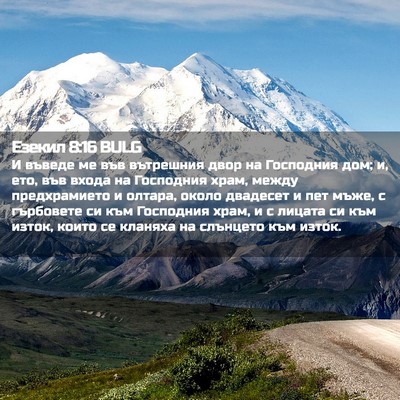 Picture 02 - Езекил 8:16 BULG - И въведе ме във вътрешния - Bible Verse Picture