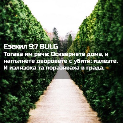 Picture 02 - Езекил 9:7 BULG - Тогава им рече: Осквернете - Bible Verse Picture