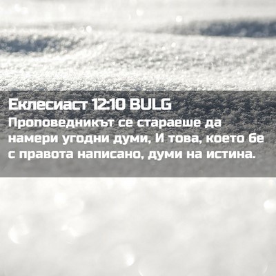 Picture 02 - Еклесиаст 12:10 BULG - Проповедникът се стараеше - Bible Verse Picture