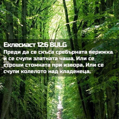 Picture 02 - Еклесиаст 12:6 BULG - Преди да се скъса - Bible Verse Picture