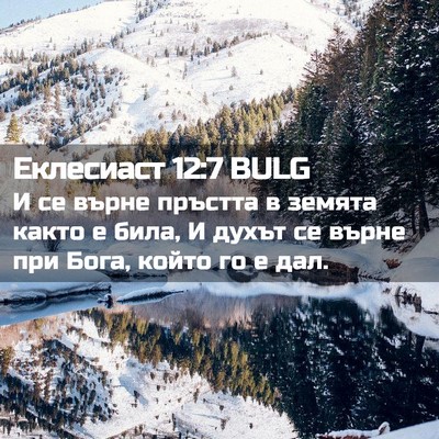 Picture 02 - Еклесиаст 12:7 BULG - И се върне пръстта в земята - Bible Verse Picture