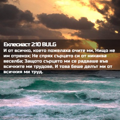 Picture 02 - Еклесиаст 2:10 BULG - И от всичко, което пожелаха - Bible Verse Picture