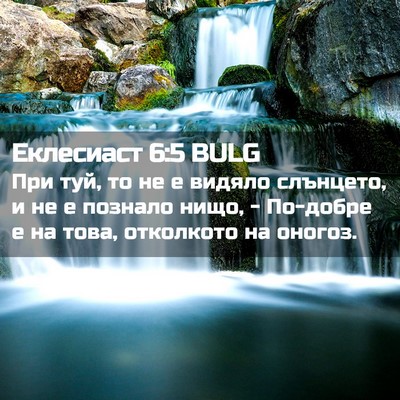 Picture 02 - Еклесиаст 6:5 BULG - При туй, то не е видяло - Bible Verse Picture