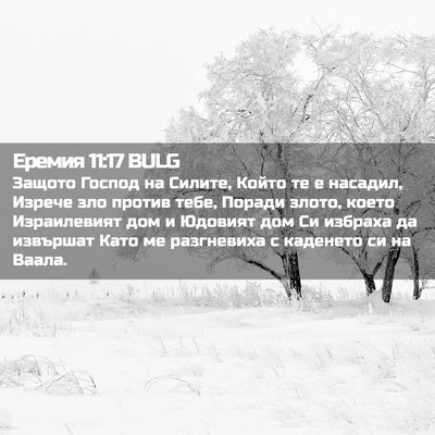 Picture 02 - Еремия 11:17 BULG - Защото Господ на Силите, - Bible Verse Picture