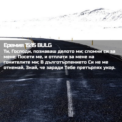 Picture 02 - Еремия 15:15 BULG - Ти, Господи, познаваш - Bible Verse Picture