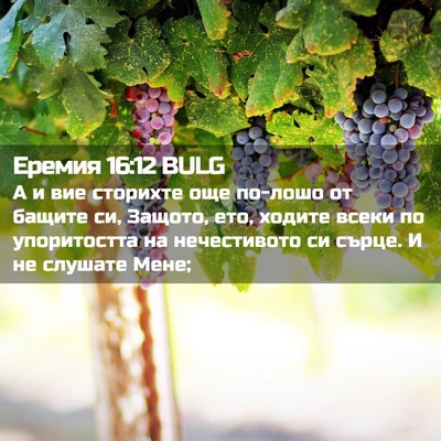 Picture 02 - Еремия 16:12 BULG - А и вие сторихте още - Bible Verse Picture