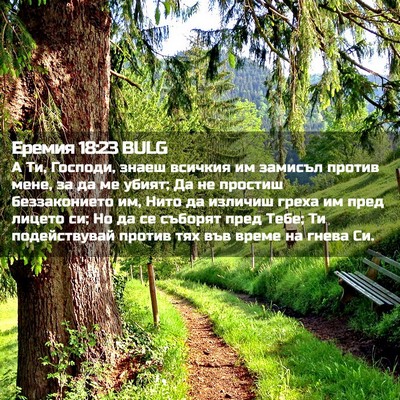 Picture 02 - Еремия 18:23 BULG - А Ти, Господи, знаеш - Bible Verse Picture