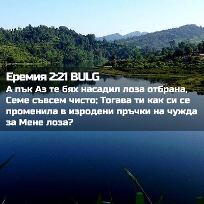 Picture 02 - Еремия 2:21 BULG - А пък Аз те бях насадил - Bible Verse Picture
