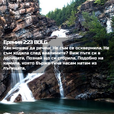 Picture 02 - Еремия 2:23 BULG - Как можеш да речеш: Не съм - Bible Verse Picture