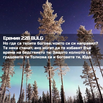 Picture 02 - Еремия 2:28 BULG - Но где са твоите богове, - Bible Verse Picture