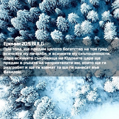 Picture 02 - Еремия 20:5 BULG - При това, ще предам цялото - Bible Verse Picture
