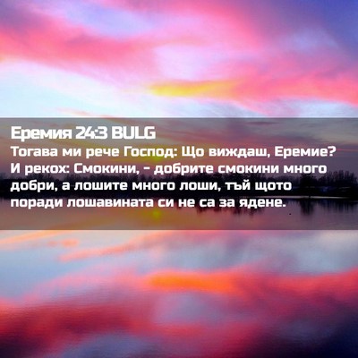 Picture 02 - Еремия 24:3 BULG - Тогава ми рече Господ: Що - Bible Verse Picture
