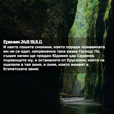 Picture 02 - Еремия 24:8 BULG - И както лошите смокини, - Bible Verse Picture