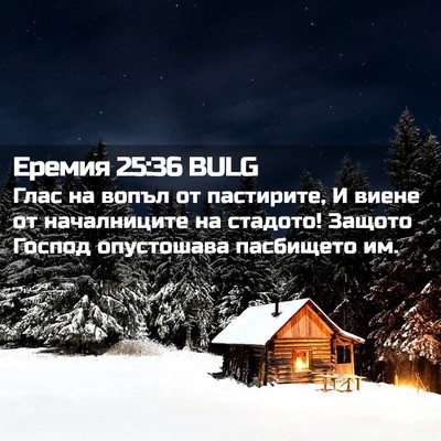 Picture 02 - Еремия 25:36 BULG - Глас на вопъл от пастирите, - Bible Verse Picture