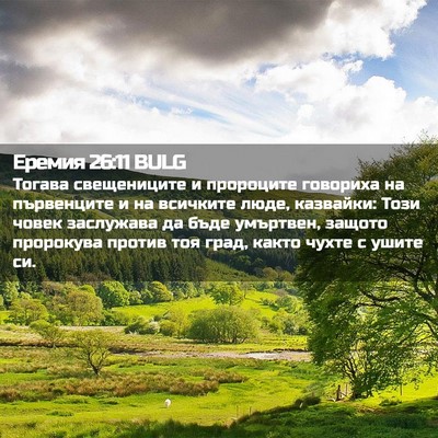 Picture 02 - Еремия 26:11 BULG - Тогава свещениците и - Bible Verse Picture