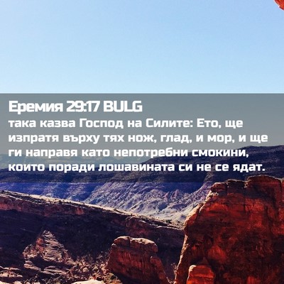 Picture 02 - Еремия 29:17 BULG - така казва Господ на - Bible Verse Picture
