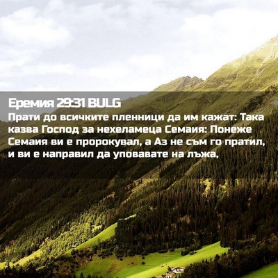 Picture 02 - Еремия 29:31 BULG - Прати до всичките пленници - Bible Verse Picture