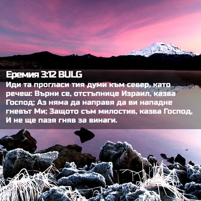 Picture 02 - Еремия 3:12 BULG - Иди та прогласи тия думи - Bible Verse Picture