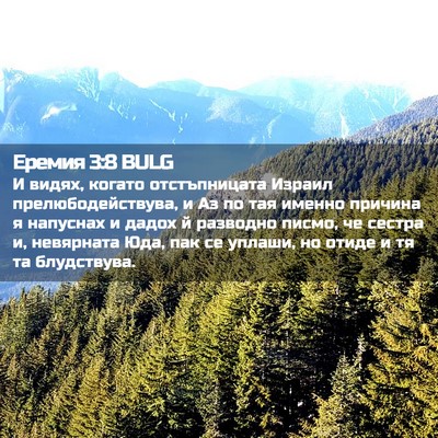 Picture 02 - Еремия 3:8 BULG - И видях, когато - Bible Verse Picture
