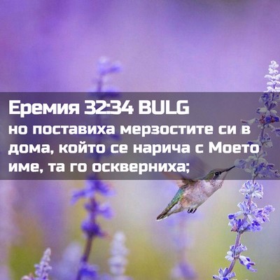 Picture 02 - Еремия 32:34 BULG - но поставиха мерзостите си - Bible Verse Picture