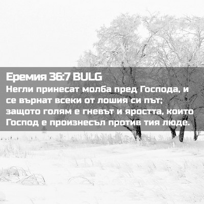 Picture 02 - Еремия 36:7 BULG - Негли принесат молба пред - Bible Verse Picture