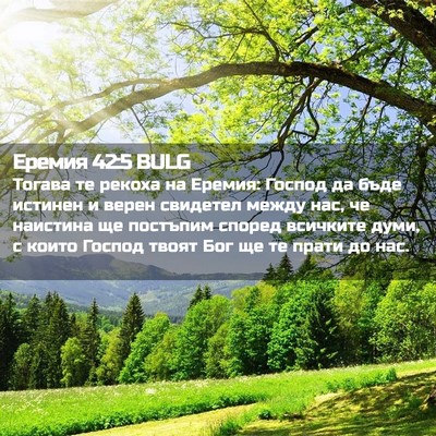 Picture 02 - Еремия 42:5 BULG - Тогава те рекоха на Еремия: - Bible Verse Picture