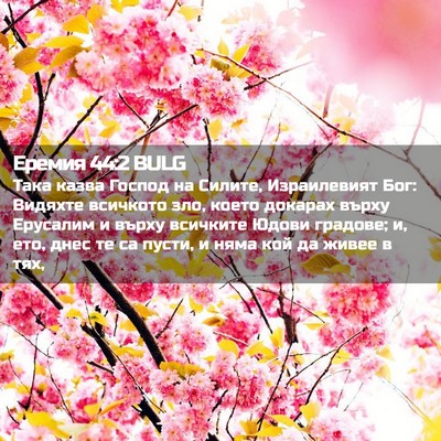 Picture 02 - Еремия 44:2 BULG - Така казва Господ на - Bible Verse Picture