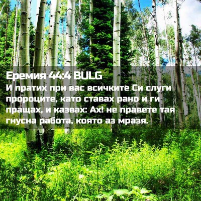 Picture 02 - Еремия 44:4 BULG - И пратих при вас всичките - Bible Verse Picture