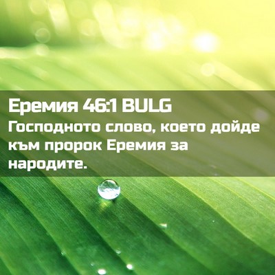 Picture 02 - Еремия 46:1 BULG - Господното слово, което - Bible Verse Picture
