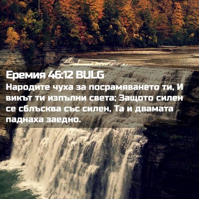 Picture 02 - Еремия 46:12 BULG - Народите чуха за - Bible Verse Picture