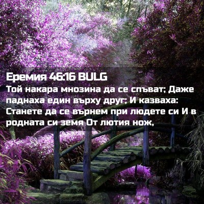 Picture 02 - Еремия 46:16 BULG - Той накара мнозина да се - Bible Verse Picture