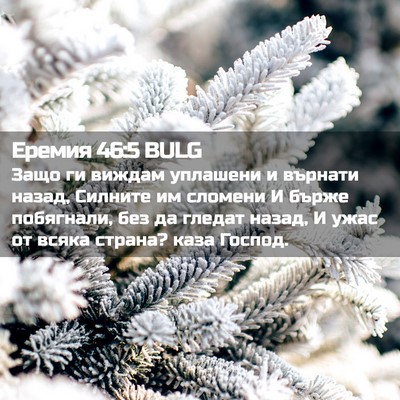 Picture 02 - Еремия 46:5 BULG - Защо ги виждам уплашени и - Bible Verse Picture