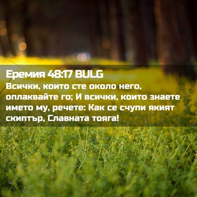 Picture 02 - Еремия 48:17 BULG - Всички, които сте около - Bible Verse Picture